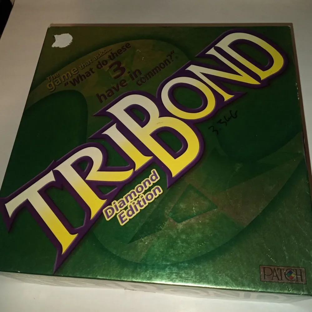 TriBond Board Game - Diamond Edition - Complete. Match Three Things In Common